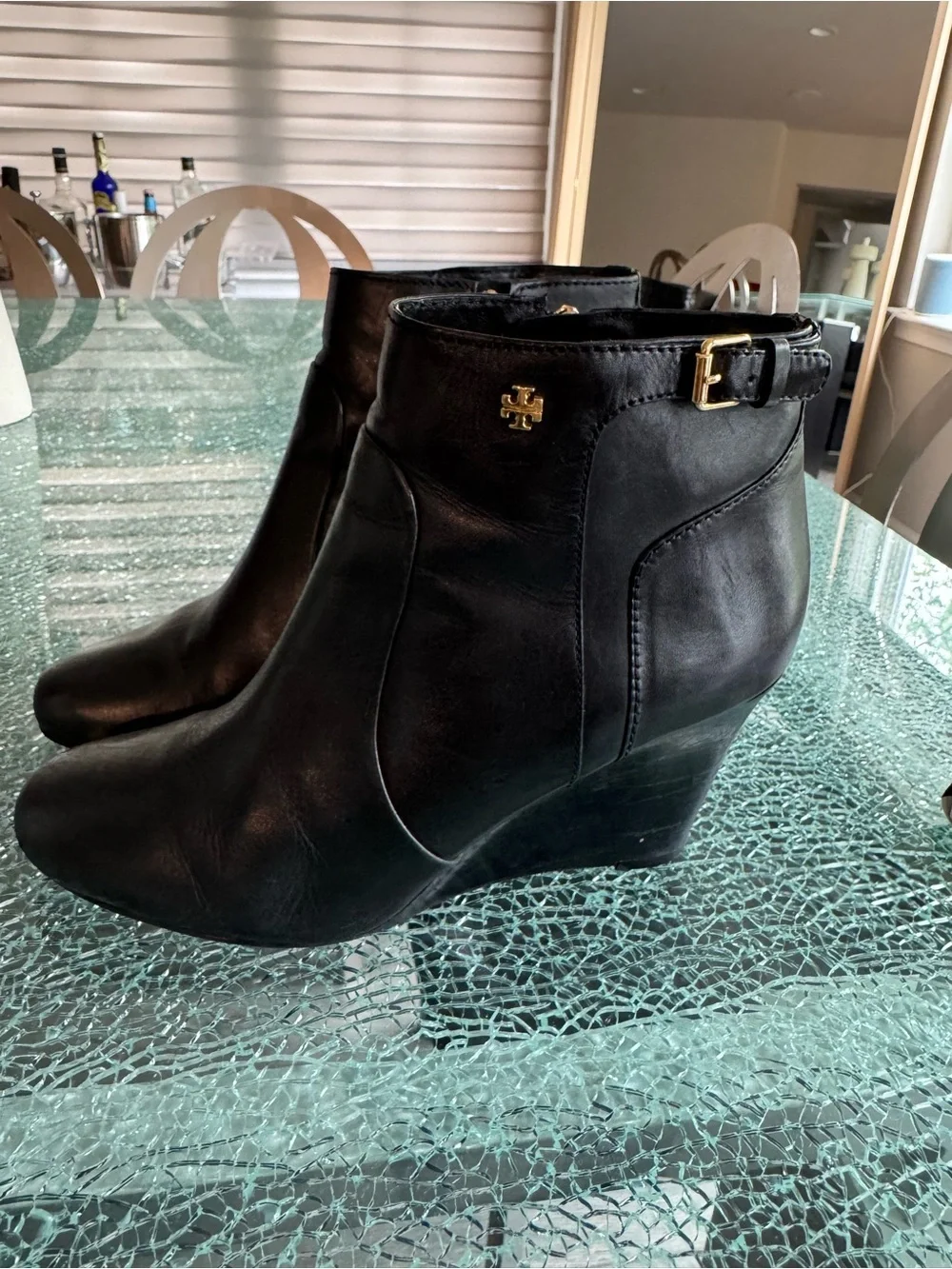 Tory Burch women's Black Ankle‎ Booties with Side Zip 10 M
